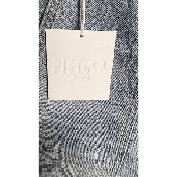 Pistola Turner Super-High Rise Barrel Leg Womens Jeans Provence Blue Size 31 NEW - Picture 11 of 15